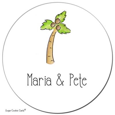 Sugar Cookie Gift Stickers - Palm Tree Sugar Cookie Gift Stickers - Palm Tree